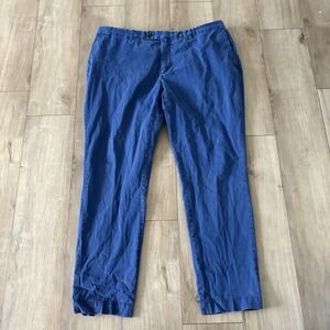 Hackett London Bespoke Trouser Mens 43R Blue Premium Tailored Blue Luxury Finish